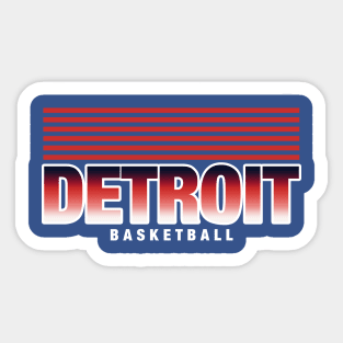 Detroit basketball vintage Sticker